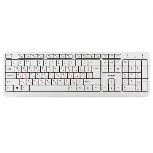 Клавиатура +мышь SVEN KB-S330C белый фото 3