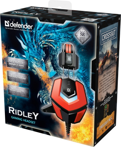 Наушники Defender (64542) Ridley красный /черный фото 4