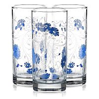 Набор стаканов SERENADE 3 шт. 290 мл 3 цв. (42402B/D6) стекло (голубой)