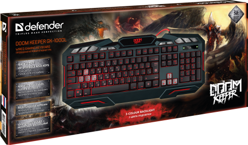 Клавиатура Defender MULTIMEDIA (45100) Doom Keeper GK-100DL фото 6