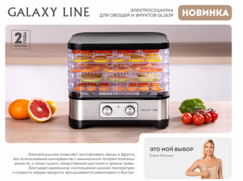 Сушилка для овощей и фруктов Galaxy LINE GL 2639 в ДНР ЛНР фото 8