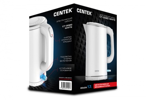 Чайник Centek CT-0020 (White) фото 4