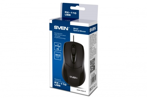 Мышка SVEN RX-110 USB белая фото 2