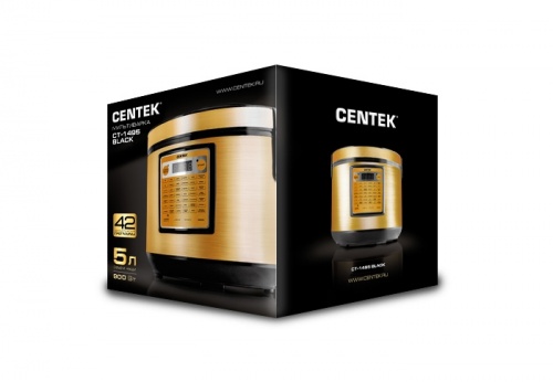 Мультиварка Centek CT-1495 Ceramic, черный/золотой фото 5